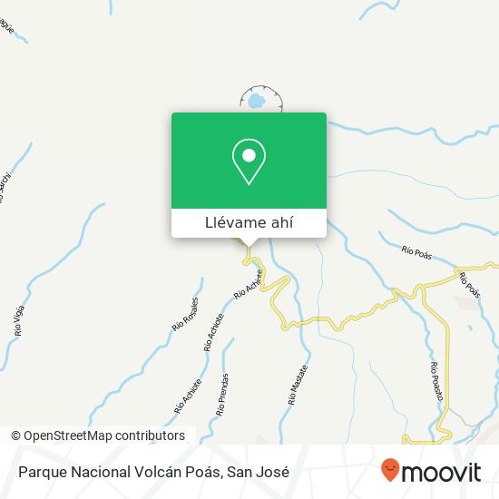 Mapa de Parque Nacional Volcán Poás
