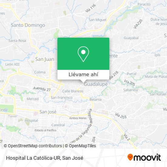 Mapa de Hospital La Católica-UR