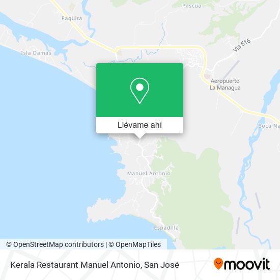 Mapa de Kerala Restaurant Manuel Antonio