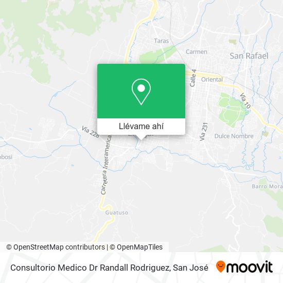 Mapa de Consultorio Medico Dr Randall Rodriguez