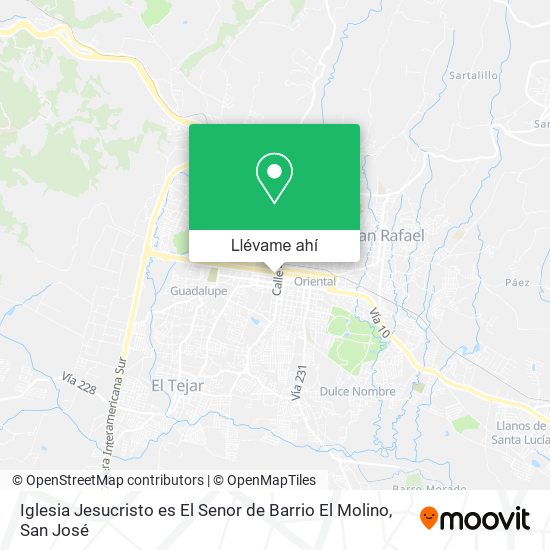 Mapa de Iglesia Jesucristo es El Senor de Barrio El Molino