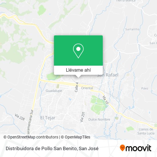 Mapa de Distribuidora de Pollo San Benito