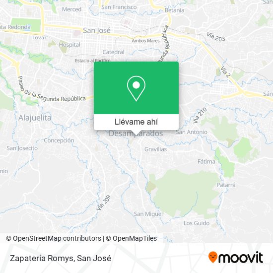 Mapa de Zapateria Romys