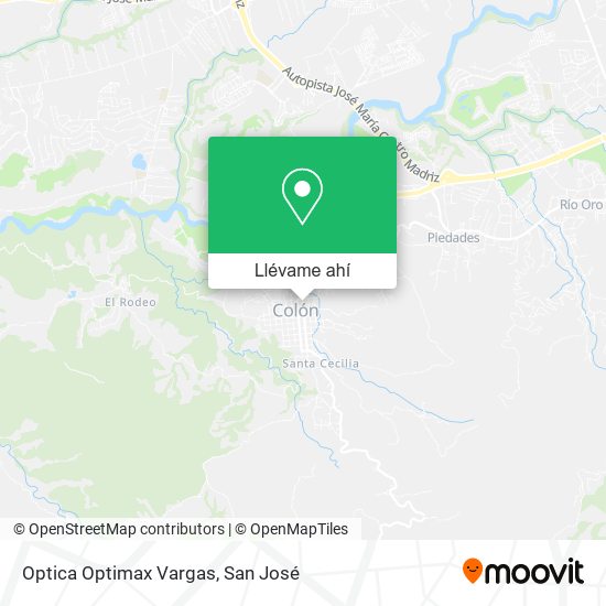 Mapa de Optica Optimax Vargas