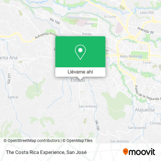 Mapa de The Costa Rica Experience