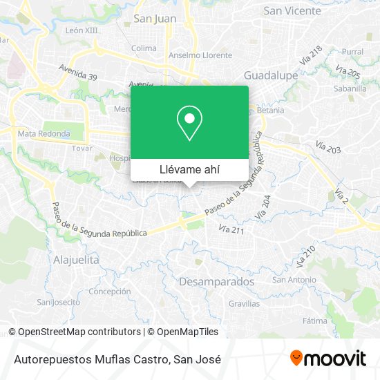 Mapa de Autorepuestos Muflas Castro