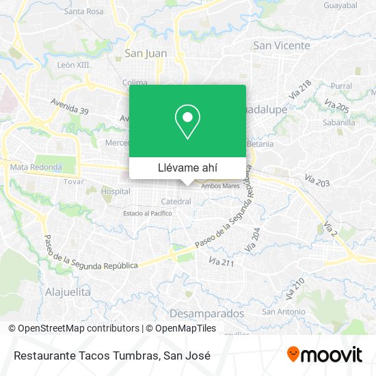 Mapa de Restaurante Tacos Tumbras