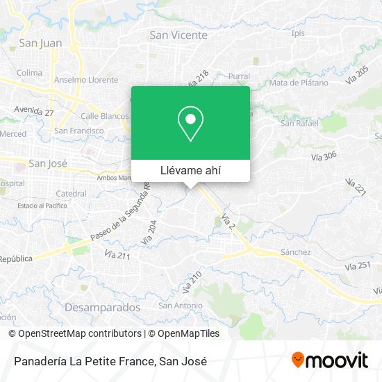 Mapa de Panadería La Petite France