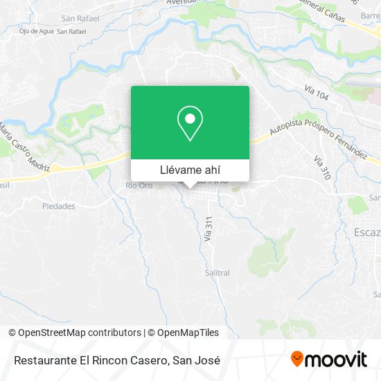 Mapa de Restaurante El Rincon Casero