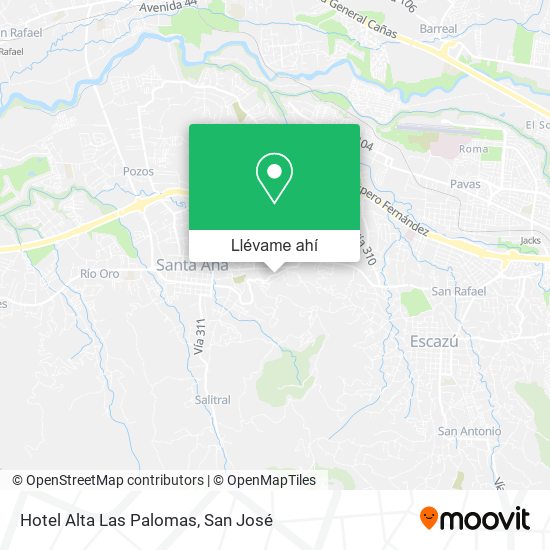 Mapa de Hotel Alta Las Palomas