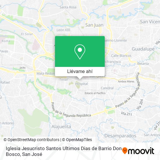 Mapa de Iglesia Jesucristo Santos Ultimos Dias de Barrio Don Bosco