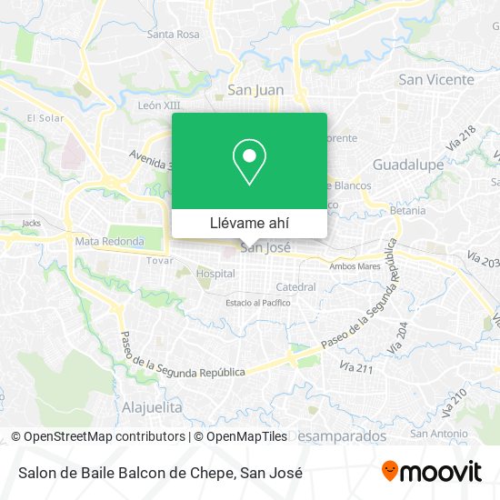 Mapa de Salon de Baile Balcon de Chepe