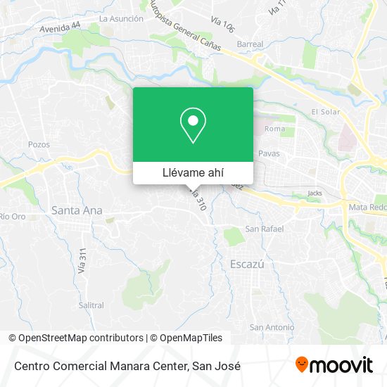 Mapa de Centro Comercial Manara Center