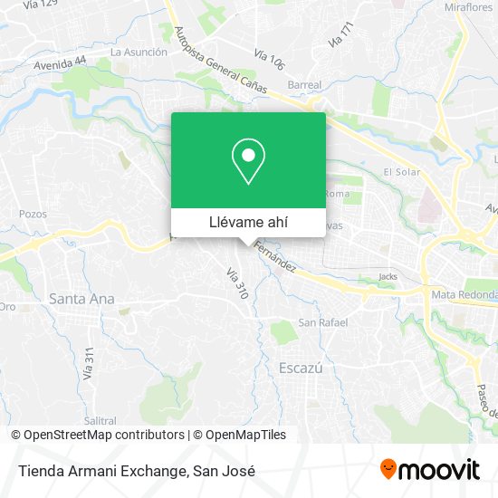 Mapa de Tienda Armani Exchange