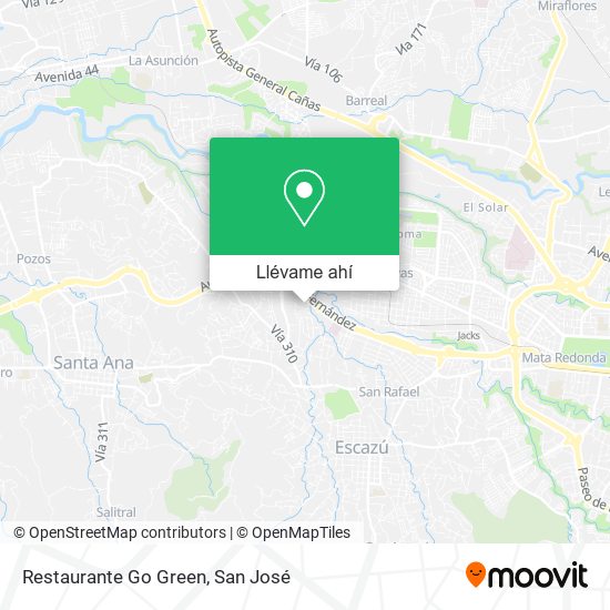 Mapa de Restaurante Go Green
