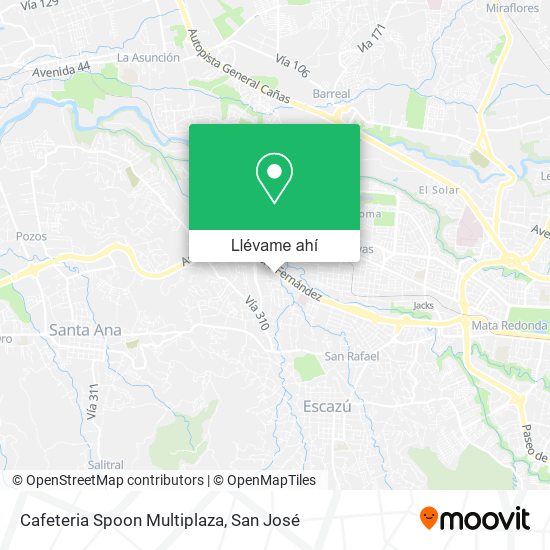 Mapa de Cafeteria Spoon Multiplaza