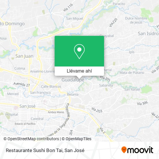 Mapa de Restaurante Sushi Bon Tai