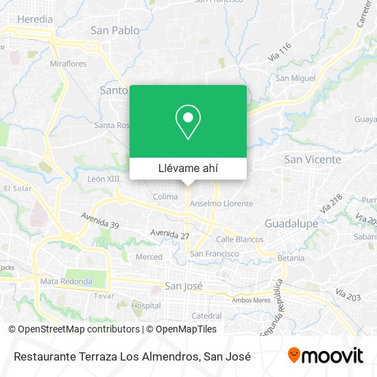 Mapa de Restaurante Terraza Los Almendros