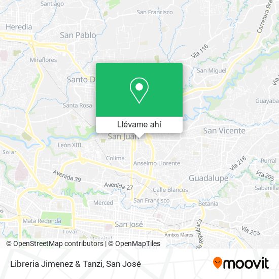 Mapa de Libreria Jimenez & Tanzi