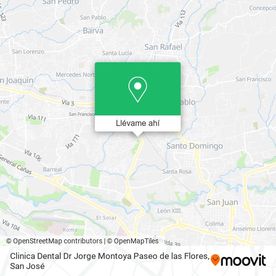 Mapa de Clinica Dental Dr Jorge Montoya Paseo de las Flores