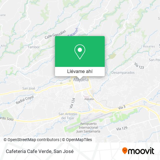 Mapa de Cafeteria Cafe Verde
