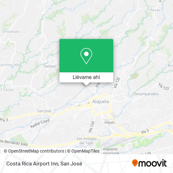 Mapa de Costa Rica Airport Inn