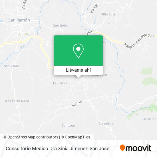 Mapa de Consultorio Medico Dra Xinia Jimenez