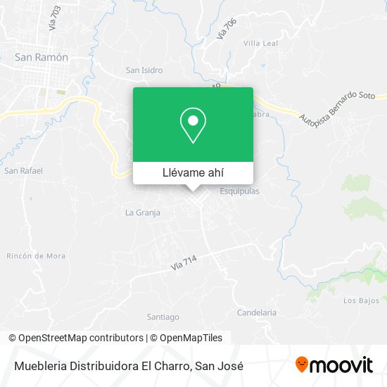 Mapa de Muebleria Distribuidora El Charro