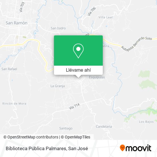 Mapa de Biblioteca Pública Palmares