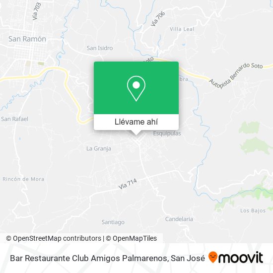 Mapa de Bar Restaurante Club Amigos Palmarenos