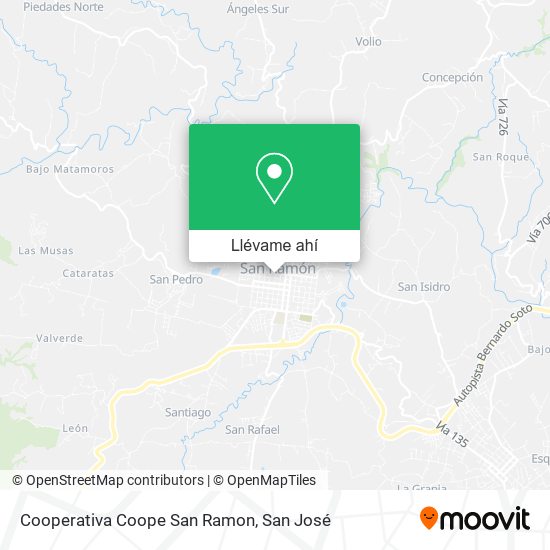 Mapa de Cooperativa Coope San Ramon