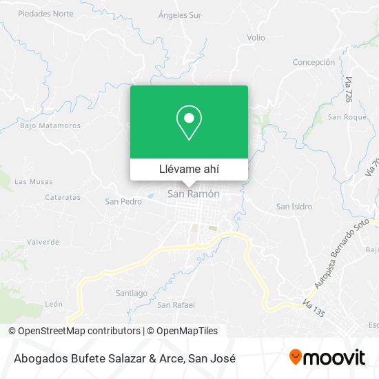 Mapa de Abogados Bufete Salazar & Arce