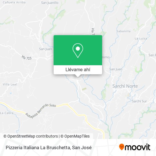 Mapa de Pizzeria Italiana La Bruschetta