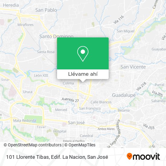 Mapa de 101 Llorente Tibas, Edif. La Nacion