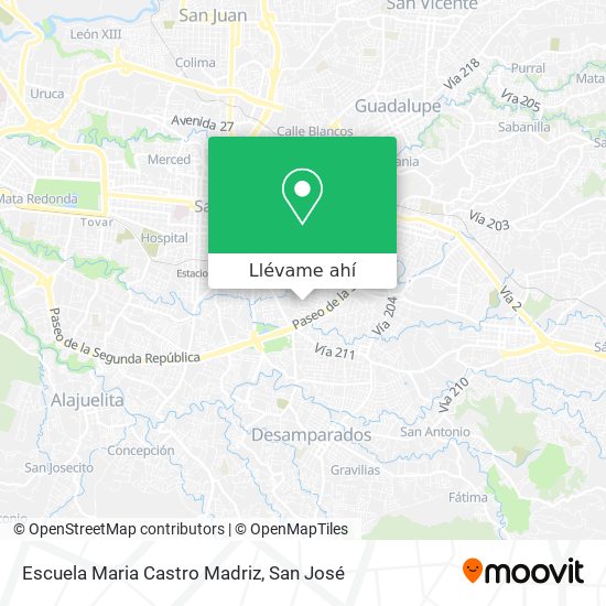 Mapa de Escuela Maria Castro Madriz