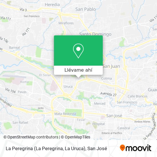 Mapa de La Peregrina (La Peregrina, La Uruca)