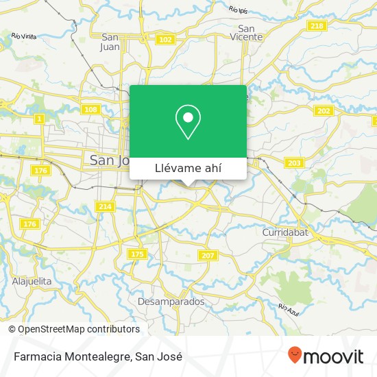 Mapa de Farmacia Montealegre