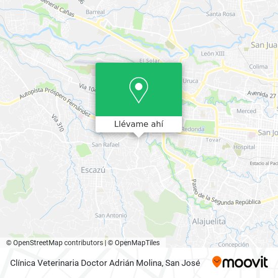 Mapa de Clínica Veterinaria Doctor Adrián Molina