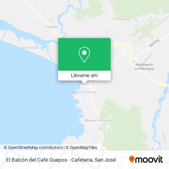 Mapa de El Balcón del Café Quepos - Cafeteria