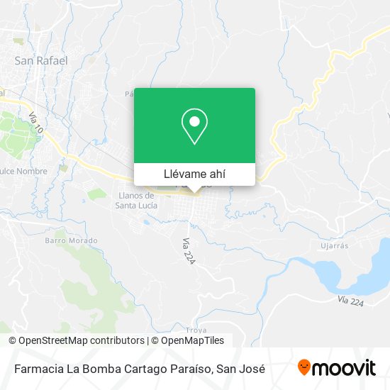 Mapa de Farmacia La Bomba Cartago Paraíso