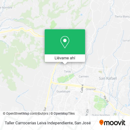 Mapa de Taller Carrocerías Leiva Independiente