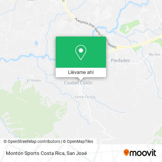 Mapa de Montón Sports Costa Rica