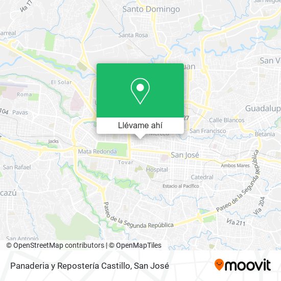 Mapa de Panaderia y Repostería Castillo