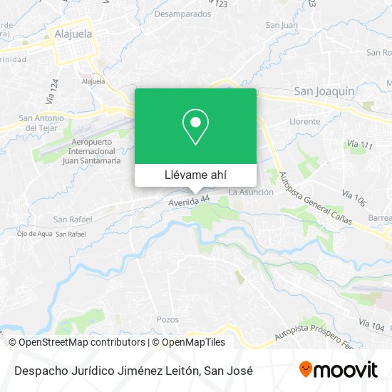 Mapa de Despacho Jurídico Jiménez Leitón
