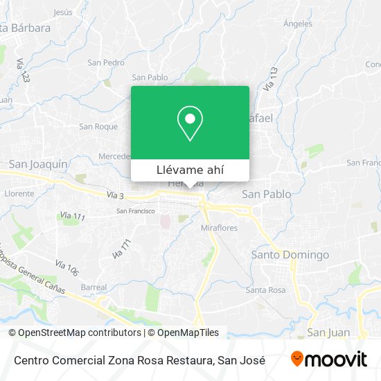 Mapa de Centro Comercial Zona Rosa Restaura