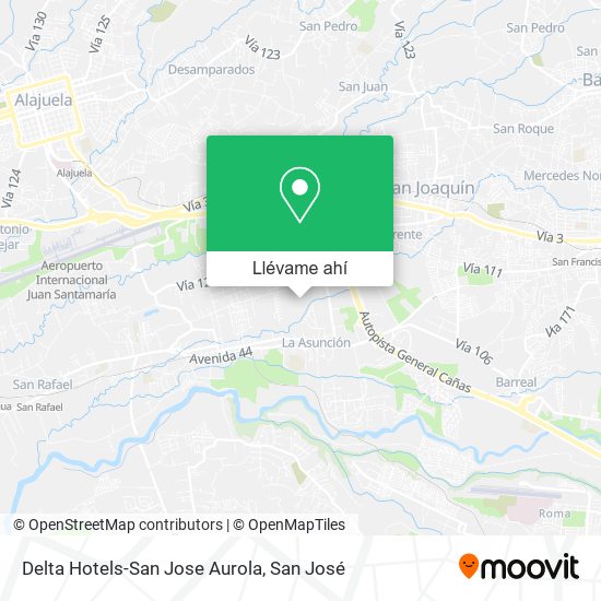 Mapa de Delta Hotels-San Jose Aurola