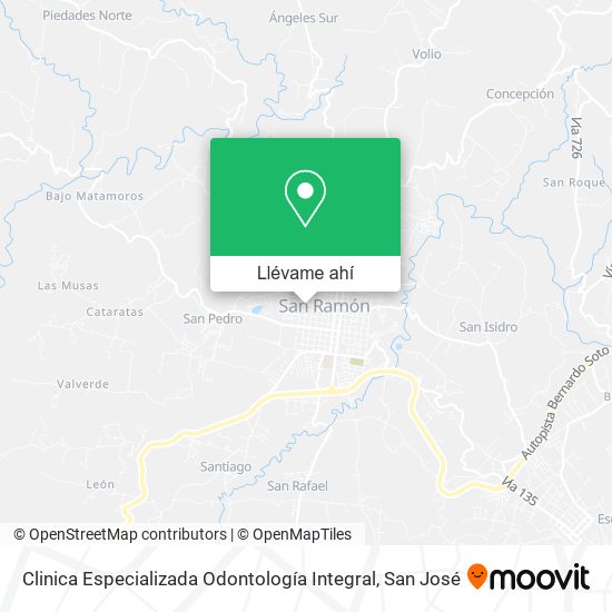 Mapa de Clinica Especializada Odontología Integral