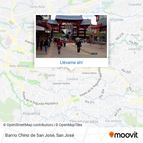 Mapa de Barrio Chino de San José