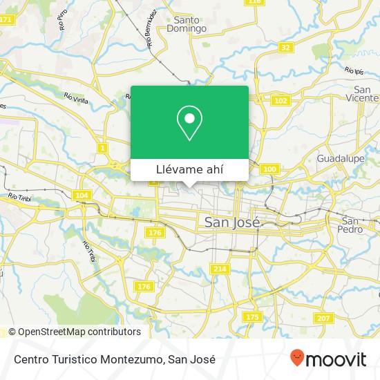Mapa de Centro Turistico Montezumo