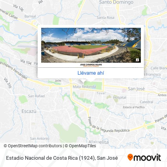 Mapa de Estadio Nacional de Costa Rica (1924)